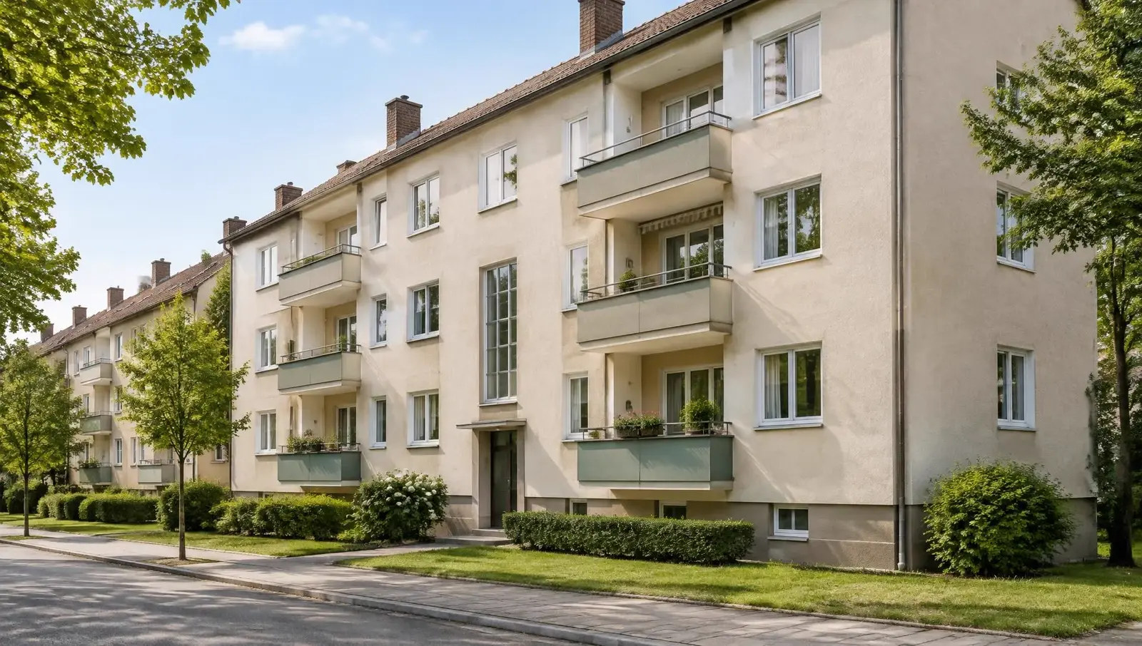 Mehrfamilienhaus der Nachkriegszeit