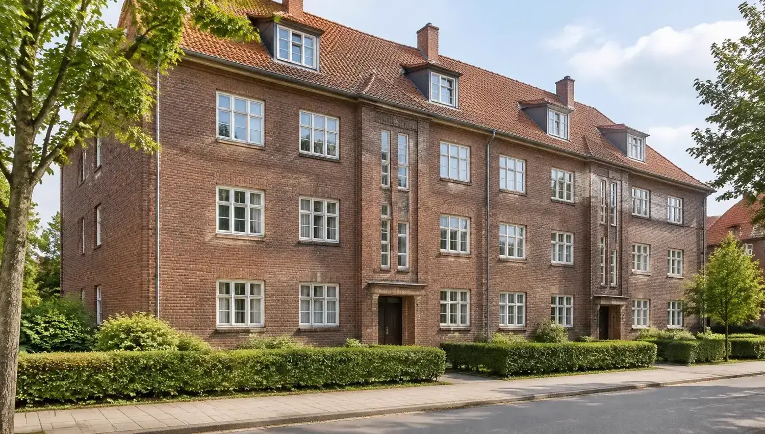 Klinker-Mehrfamilienhaus der Zwischenkriegszeit